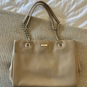 Kate Spade Tan Shoulder Bag with Gold Hardware